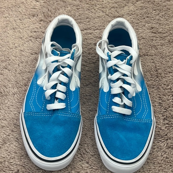 (Flame) Meditrraninbltwht Old Skool Vans - Picture 1 of 4